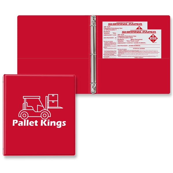 3/4" Round three ring binder made of vinyl with front and... from ASI 54040 Fey Promo / Fey Binders and Organization Solutions