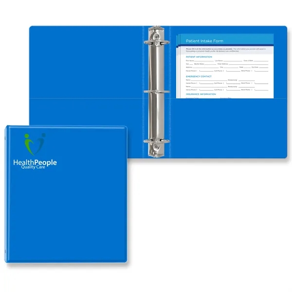 2" Round three ring binder made of vinyl with front and... from ASI 54040 Fey Promo / Fey Binders and Organization Solutions