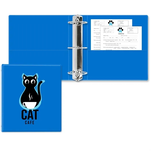 3" Round three ring binder made of vinyl with front and... from ASI 54040 Fey Promo / Fey Binders and Organization Solutions