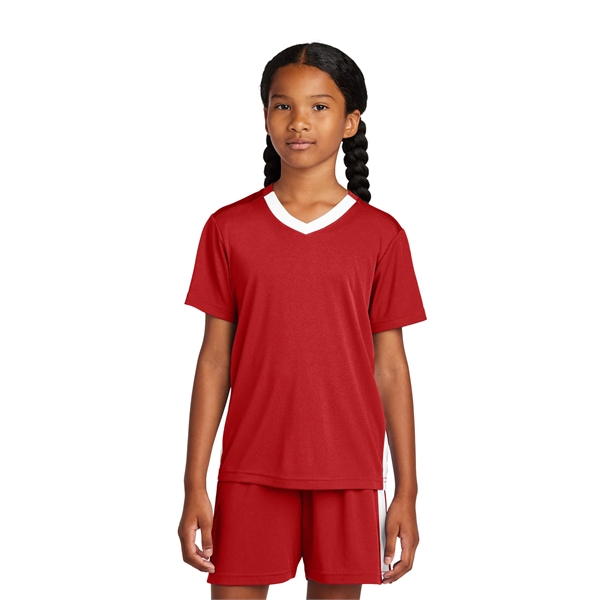 Sport-Tek Youth Competitor United V-Neck... from ASI 84863 SanMar
