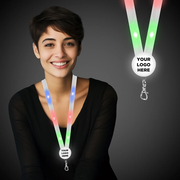 32" flat nylon lanyard with LED lights in your choice of... from ASI 42016 Brighter Promotions Inc / Chemical Light™