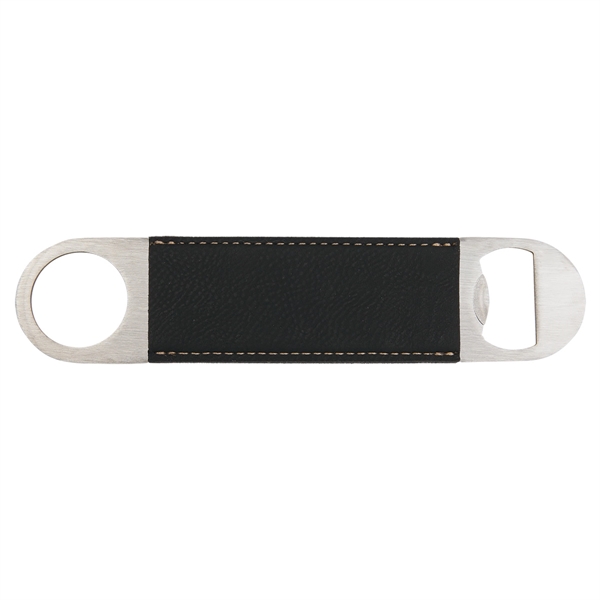 1 1/2" x 7" x 1/8" stainless steel and black leatherette... from ASI 74601 Calico