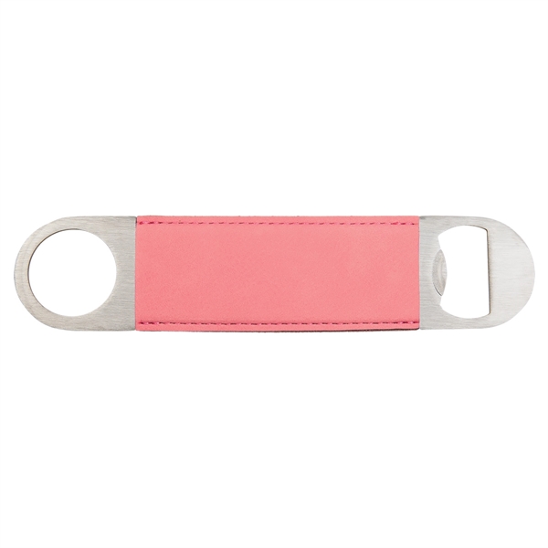 1 1/2" x 7" x 1/8" stainless steel and pink leatherette... from ASI 74601 Calico