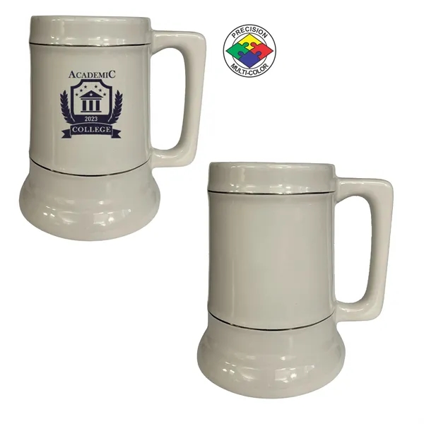 28oz Stein with Metallic Bands and Square Handle, spot color. Available... from ASI 80093 Pyrographics / Pyrographics Line