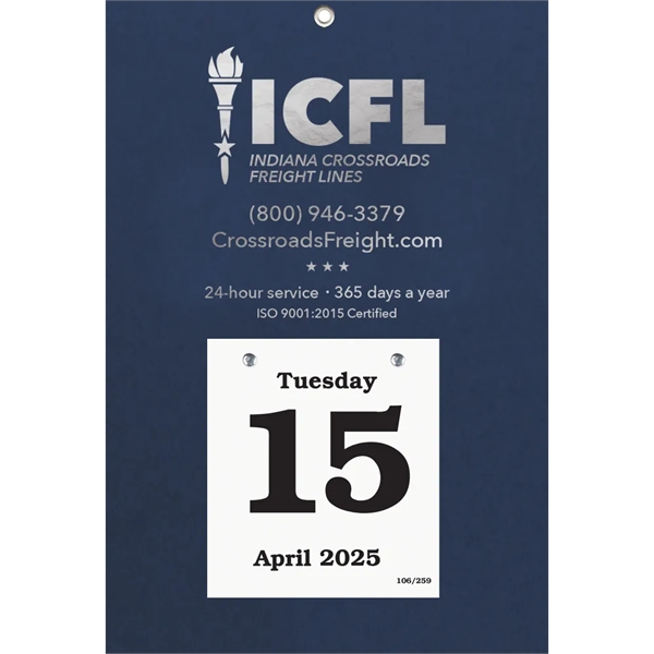 8 3/8" x 12 3/8" Foil Stamped Daily Date Calendar with... from ASI 95280 Warwick Publishing Co / Warwick