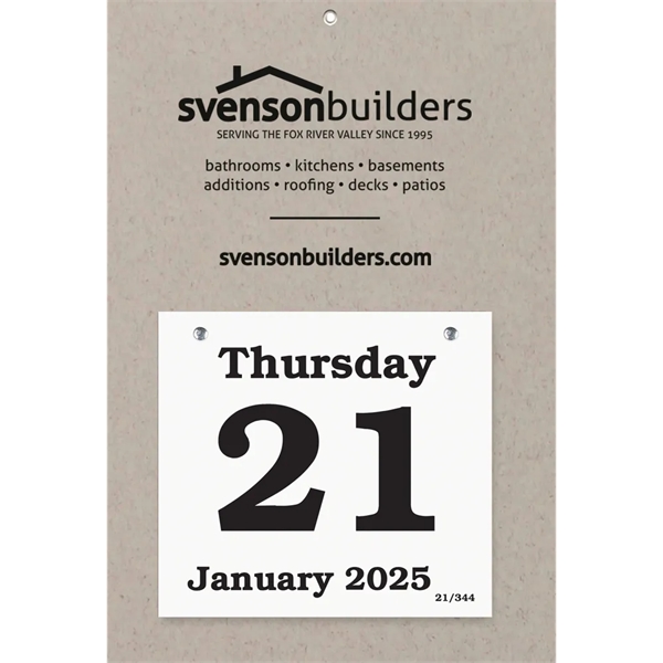 8 3/8" x 12 3/8" Foil Stamped Daily Date Calendar with... from ASI 95280 Warwick Publishing Co / Warwick