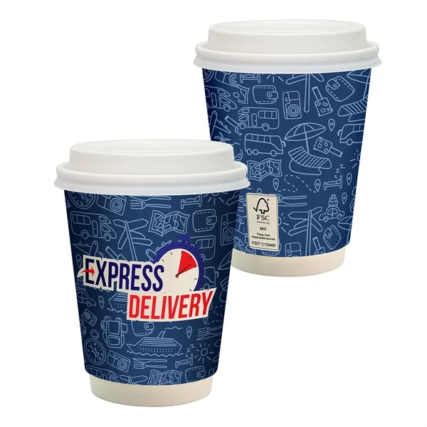 12 oz Full Color Paper Cup With Lid... from ASI 30208 A P Specialties / AP Specialties