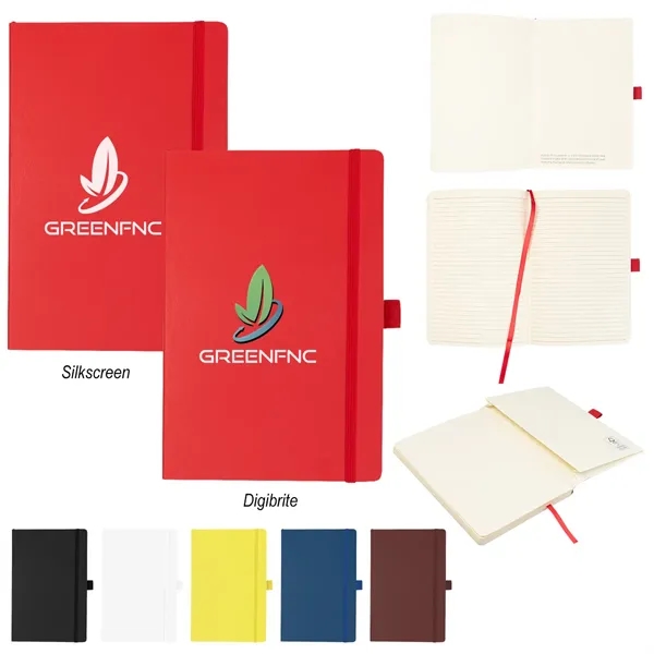 100 lined page notebook with bookmark, strap closure, pen loop and... from ASI 61125 Hit Promotional Products / Hit®
