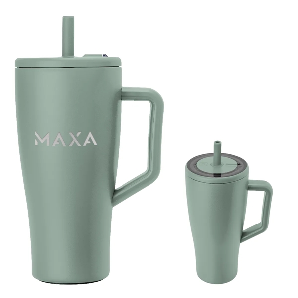 30 oz. insulated stainless steel tumbler with handle, lid and straw.... from ASI 61125 Hit Promotional Products / Hit®