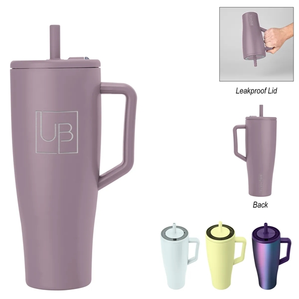 40 oz. insulated stainless steel tumbler with lid, straw and handle.... from ASI 61125 Hit Promotional Products / Hit®
