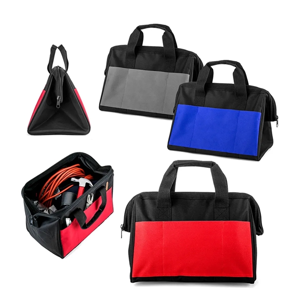 Polyester zippered work tool bag. 600D Polyestser with internal framing and... from ASI 31517 Admart Products / Admart Line