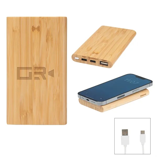 5000mAh bamboo power bank and 10W wireless charger.... from ASI 61125 Hit Promotional Products / Hit®
