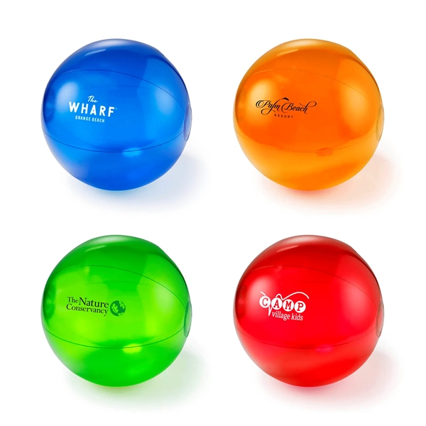 12" translucent PVC inflatable beach ball in assorted colors,.... from ASI 63549 Jornik Manufacturing Corp