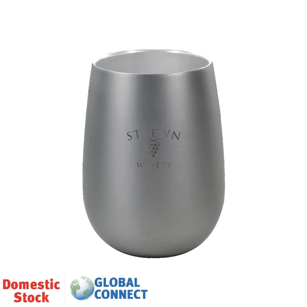 Halcyon® 12 oz. Stainless Steel Wine Glass, Laser, Standard... from ASI 30270 Aakron Line