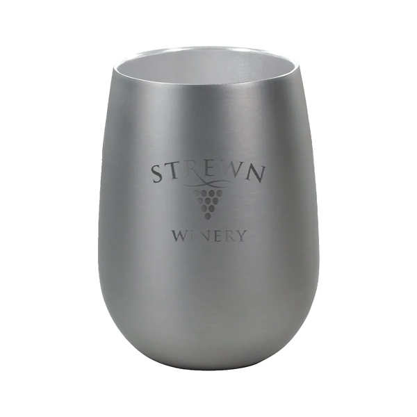 Halcyon® 12 oz. Stainless Steel Wine Glass, Laser, Premium... from ASI 30270 Aakron Line