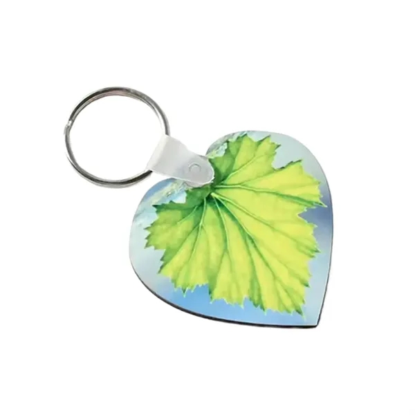 Heart shaped MDF keychain plus free sublimation heat transfer printing in... from ASI 37218 Athena Promo (tm)