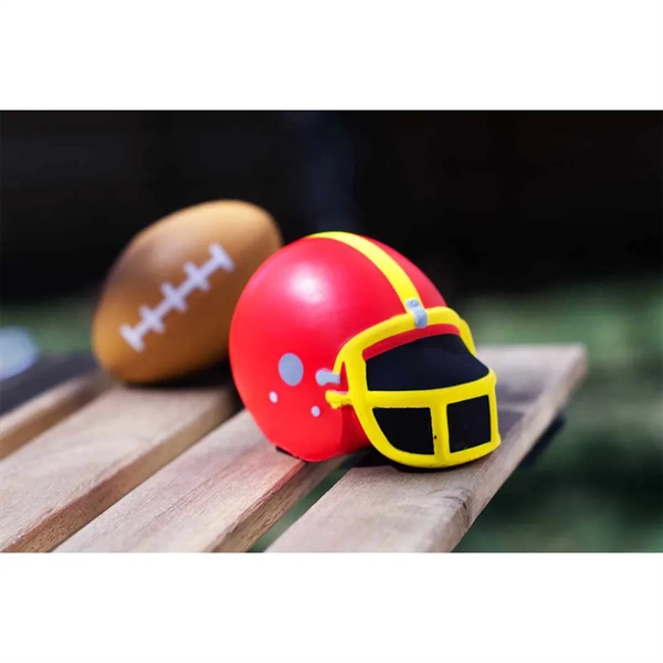 3.5" x 2.5" football helmet shaped stress reliever.... from ASI 34415 Alpi International LTD