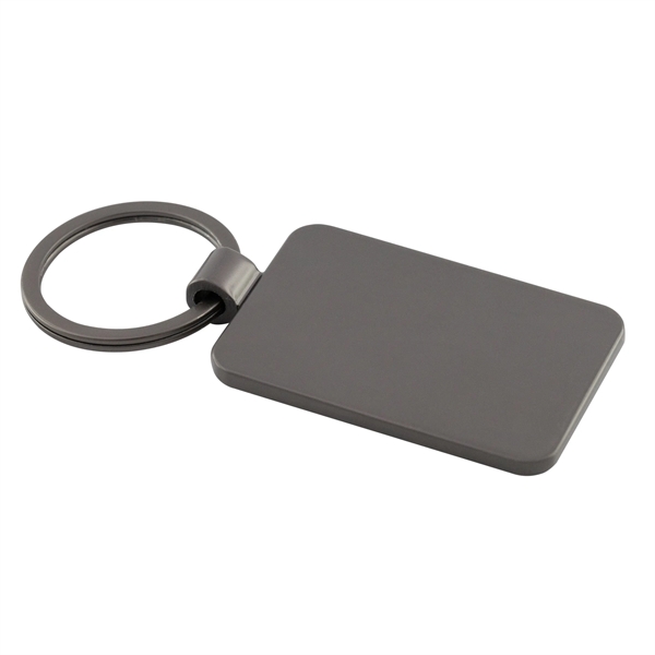 3" x 1.4" die cast metal key tag with wood inlay... from ASI 52263 EMT