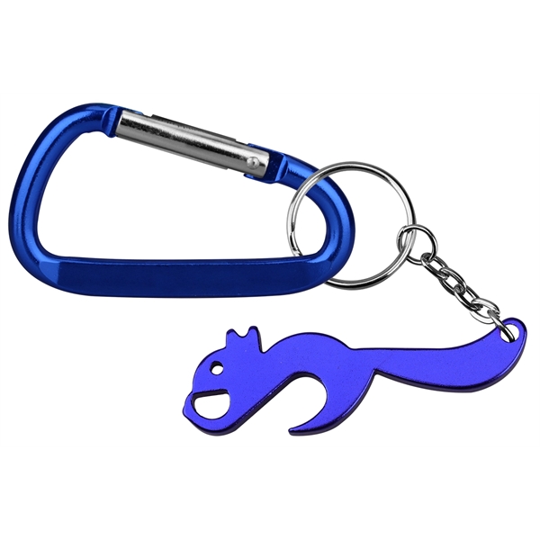 Squirrel shaped bottle opener with key chain.... from ASI 74585 Nu Promo International / Nu Promo Line