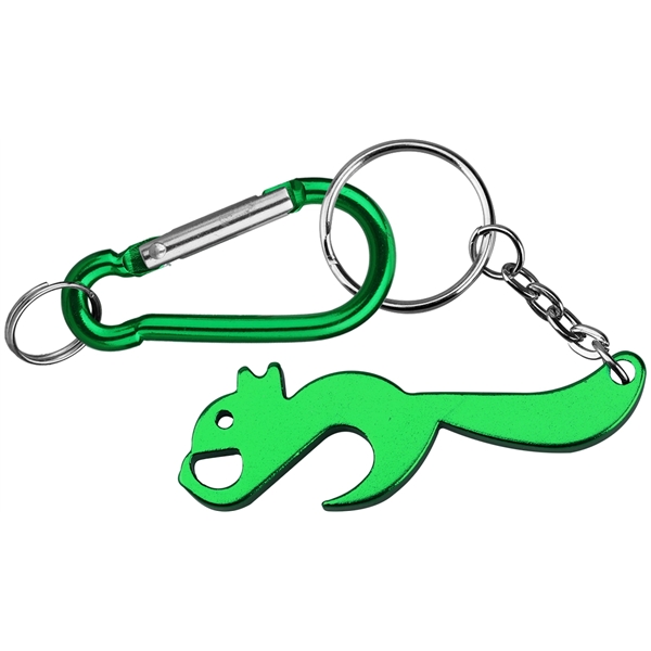 Squirrel shaped bottle opener with key chain.... from ASI 74585 Nu Promo International / Nu Promo Line