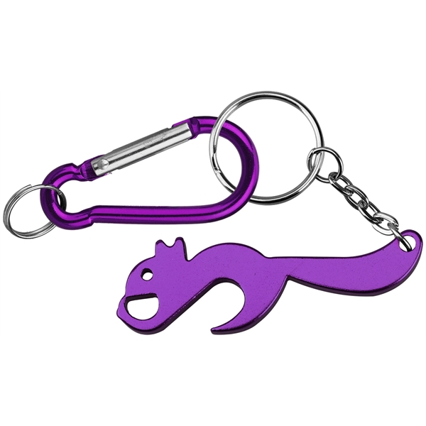 Squirrel shaped bottle opener with key chain.... from ASI 74585 Nu Promo International / Nu Promo Line