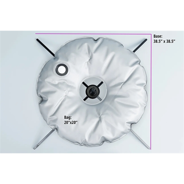 X-shaped spider base for flutter flags with fillable water weight ring.... from ASI 36558 Aprons, Etc.