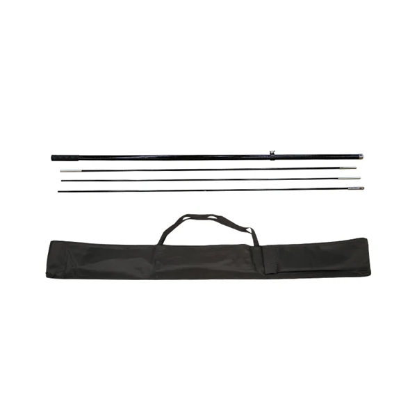 71" x 28" rectangular polyester flutter flag with rotating pole install... from ASI 36558 Aprons, Etc.