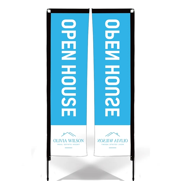 71" x 28" polyester rectangular flutter flag with rotating pole and... from ASI 36558 Aprons, Etc.