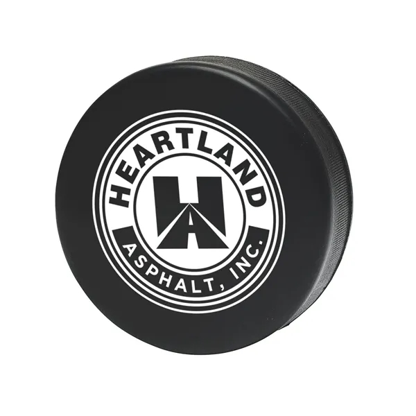 3" squeezable foam hockey puck stress reliever... from ASI 63549 Jornik Manufacturing Corp / Jornik