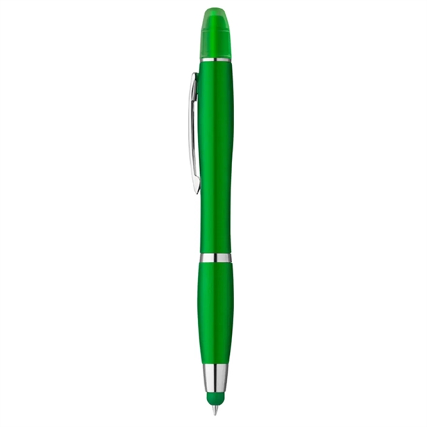 3-in-1 Plastic Ballpoint Pen with Highlighter and Soft Touch Stylus... from ASI 31517 Admart Products / Admart Line