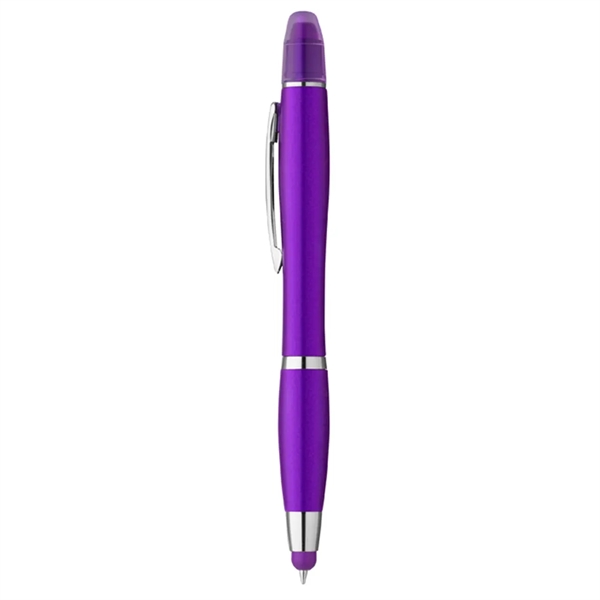 3-in-1 Plastic Ballpoint Pen with Highlighter and Soft Touch Stylus... from ASI 31517 Admart Products / Admart Line
