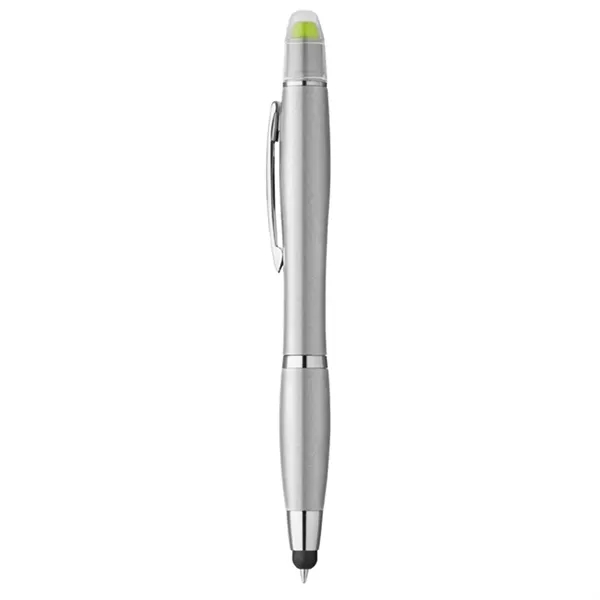 3-in-1 Plastic Ballpoint Pen with Highlighter and Soft Touch Stylus... from ASI 31517 Admart Products / Admart Line
