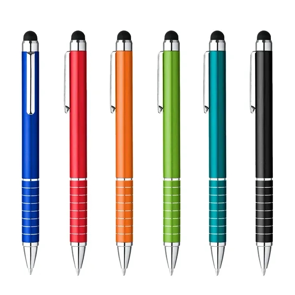 Aluminum twist action ballpoint pen with capacitive touch stylus tip.... from ASI 31517 Admart Products / Admart Line