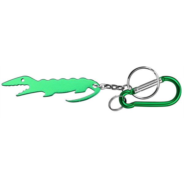 Alligator shape key chain with bottle opener and carabineer.... from ASI 74585 Nu Promo International / Nu Promo Line