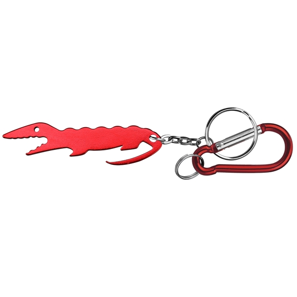 Alligator shape key chain with bottle opener and carabineer.... from ASI 74585 Nu Promo International / Nu Promo Line