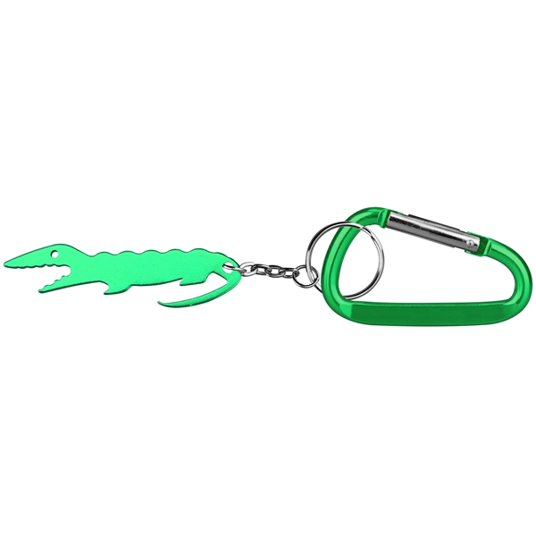 Alligator shape key chain with bottle opener and carabineer.... from ASI 74585 Nu Promo International / Nu Promo Line