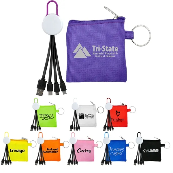 White Colorful Clip Cable Pouch Set... from ASI 30208 A P Specialties / AP Specialties