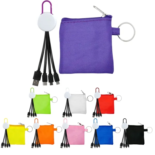 White Colorful Clip Cable Pouch Set... from ASI 30208 A P Specialties / AP Specialties