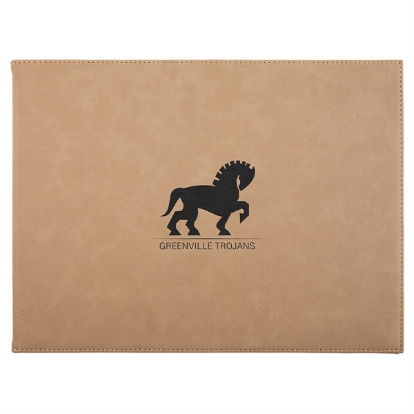 9" x 12" durable certificate holder made of light brown leatherette... from ASI 74601 Calico