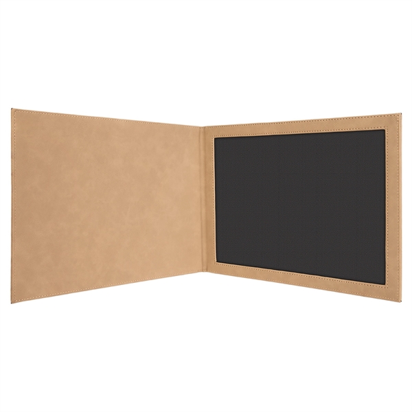 9" x 12" durable certificate holder made of light brown leatherette... from ASI 74601 Calico