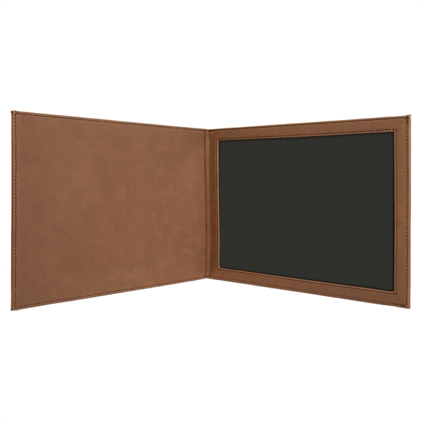 9" x 12" durable certificate holder made of dark brown leatherette... from ASI 74601 Calico