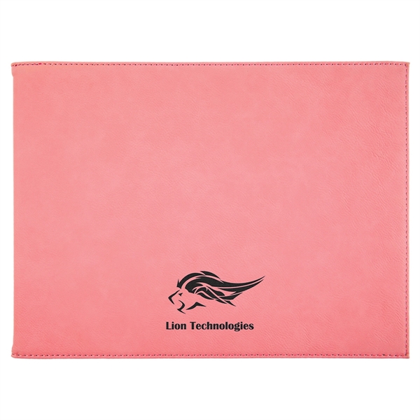 9" x 12" durable certificate holder made of pink leatherette that... from ASI 74601 Calico