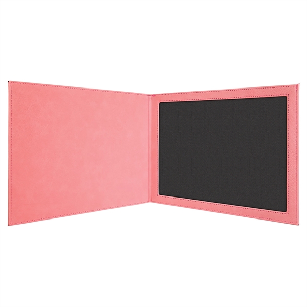 9" x 12" durable certificate holder made of pink leatherette that... from ASI 74601 Calico