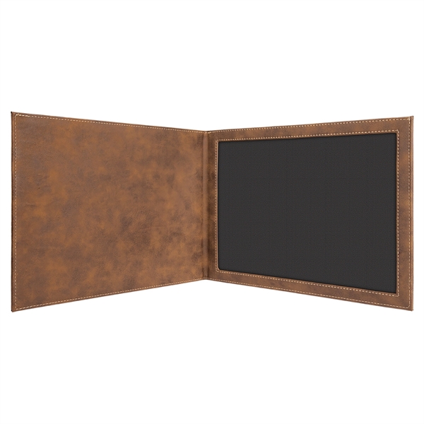 9" x 12" durable certificate holder made of rustic brown leatherette... from ASI 74601 Calico