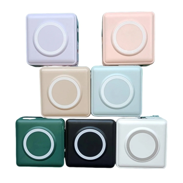 Magnetic power bank with built-in cable and AC charger -15000 mAh... from ASI 37218 Athena Promo (tm)