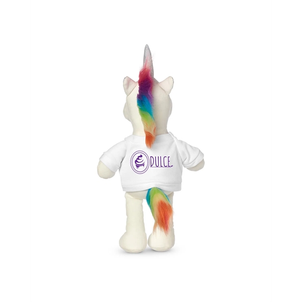 5.25" x 15" x 3.25" 100% polyester plush unicorn with customizable... from ASI 79530 Prime Line