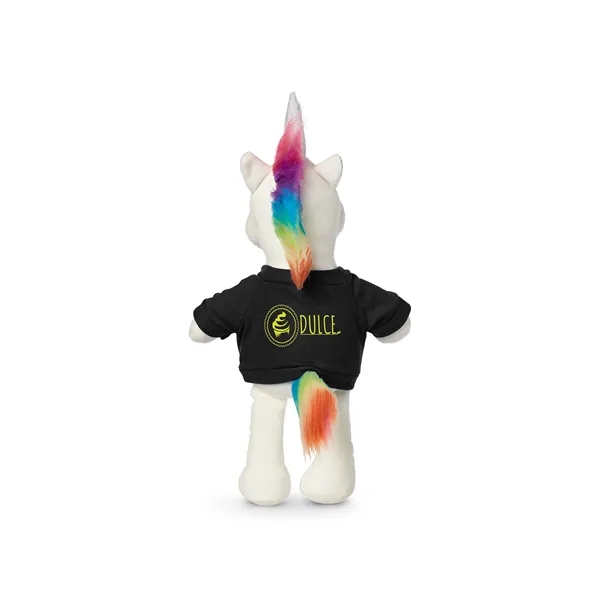 5.25" x 15" x 3.25" 100% polyester plush unicorn with customizable... from ASI 79530 Prime Line