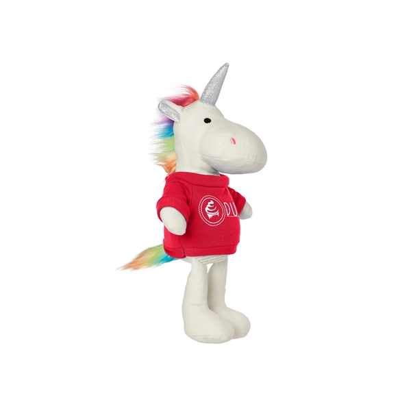 5.25" x 15" x 3.25" 100% polyester plush unicorn with customizable... from ASI 79530 Prime Line