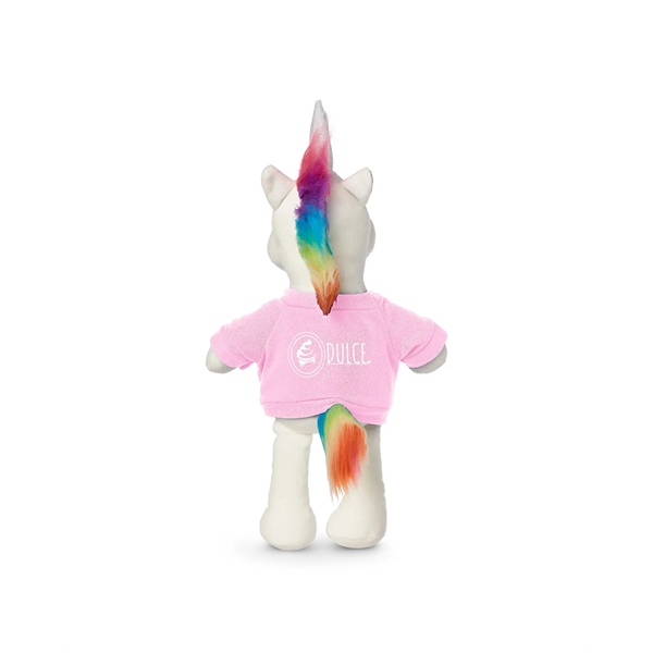 5.25" x 15" x 3.25" 100% polyester plush unicorn with customizable... from ASI 79530 Prime Line