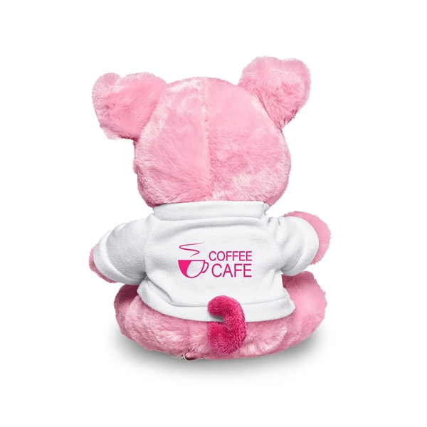 4" x 7.75" x 6" plush polyester pig in custom color... from ASI 79530 Prime Line